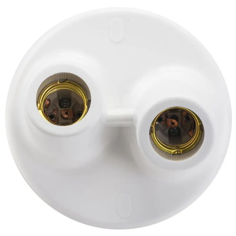 SOQUETE PLAFON DUPLO BRANCO OPL