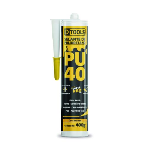 SELANTE PU 40 BRANCO 400G DTOOLS