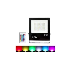 REFLETOR LED 30W RGB COM CONTROLE BIVOLT