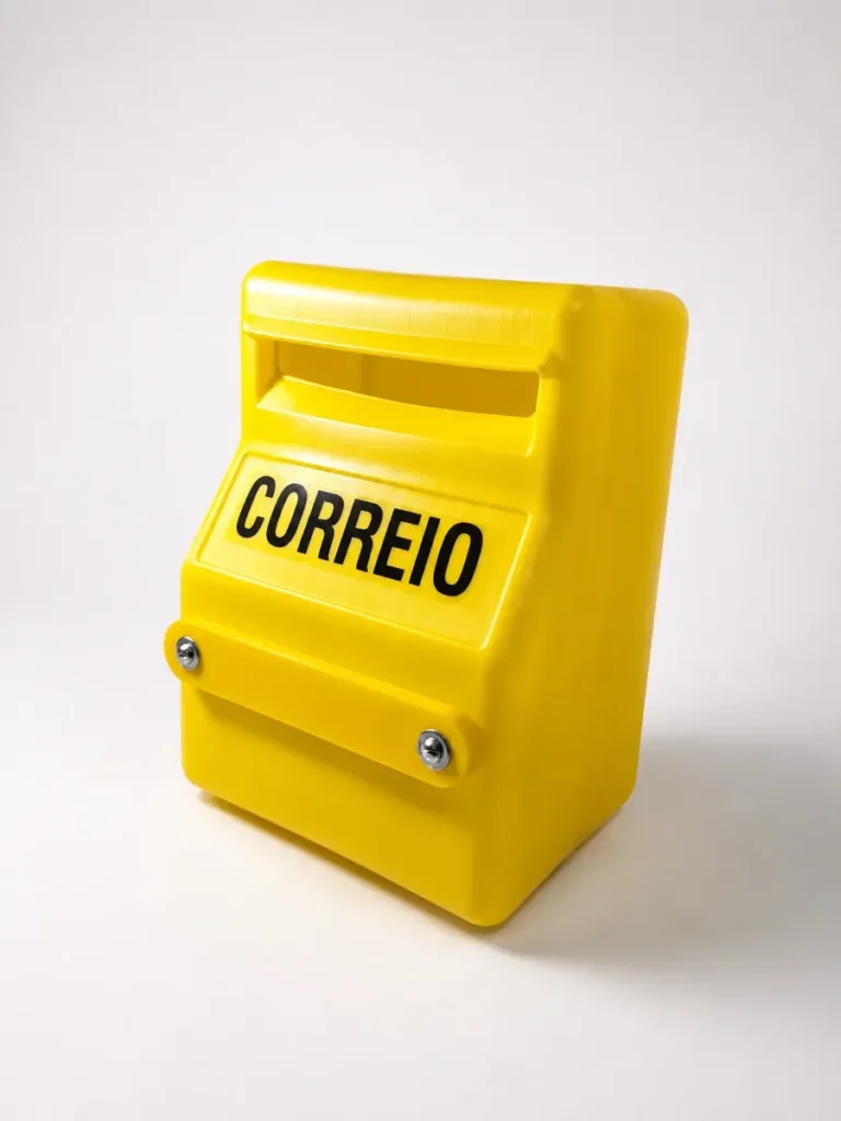 CAIXA CORREIO PVC AMARELA