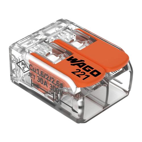 CONECTOR DE EMENDA 221 2 POLOS 32A WAGO