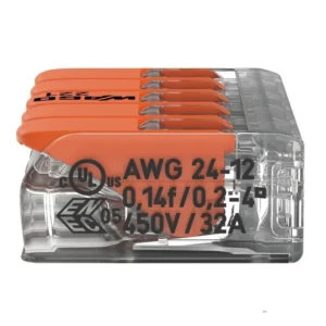 CONECTOR DE EMENDA 221 5 POLOS 32A WAGO