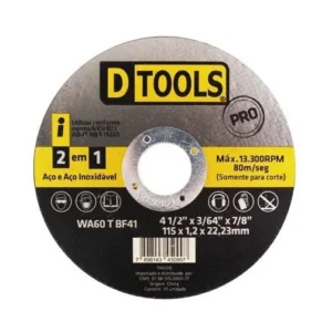 DISCO DE CORTE ACO/INOX 4,5X1,2MM DT PRO