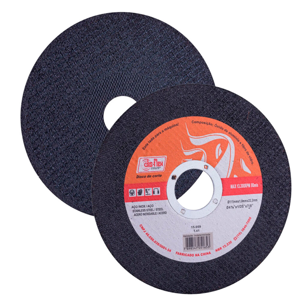 DISCO DE CORTE P/FERRO/INOX 115X1.2X22.2MM 4 1/2X7
