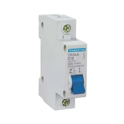 DISJUNTOR TRAMONTINA BRANCO 1 X 16A