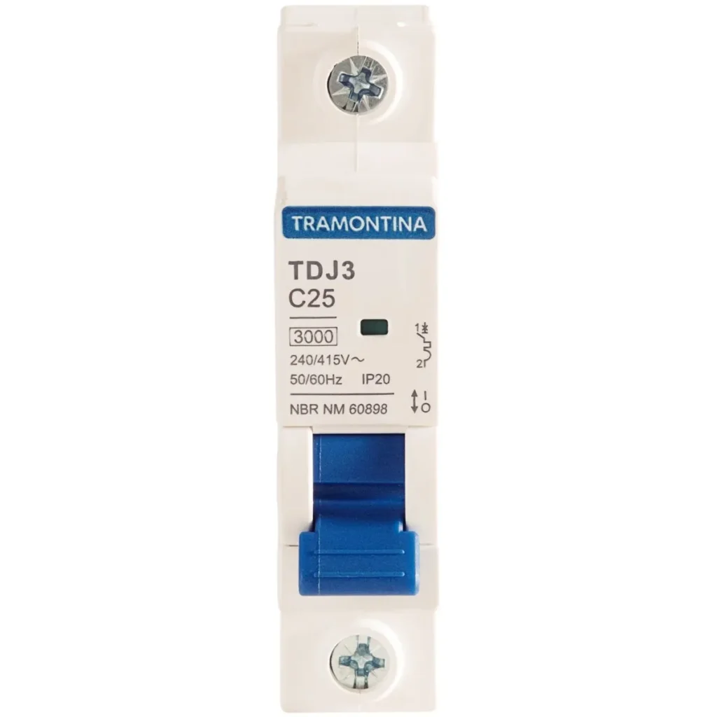 DISJUNTOR TRAMONTINA BRANCO 1 X 25A