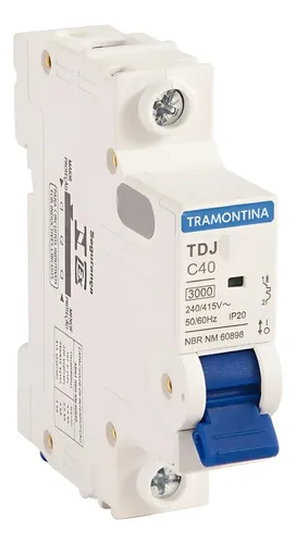 DISJUNTOR TRAMONTINA BRANCO 1 X 40A