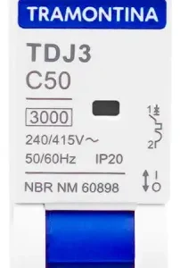 DISJUNTOR TRAMONTINA BRANCO 1 X 50A