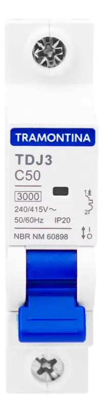 DISJUNTOR TRAMONTINA BRANCO 1 X 50A