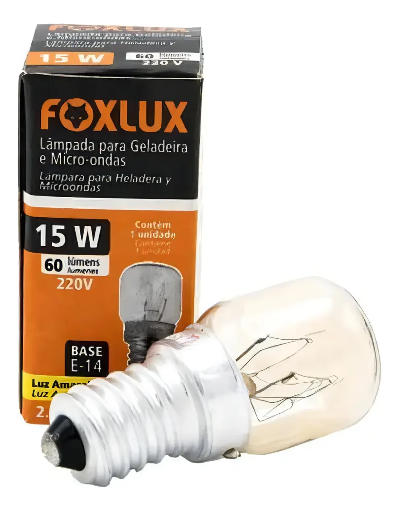 LAMPADA P/GELADEIRA 15WX220V E-14 FOXLUX