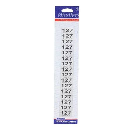 PLACA SINAL 200AY 16 ADESIVOS 127V 05X25CM - SIN