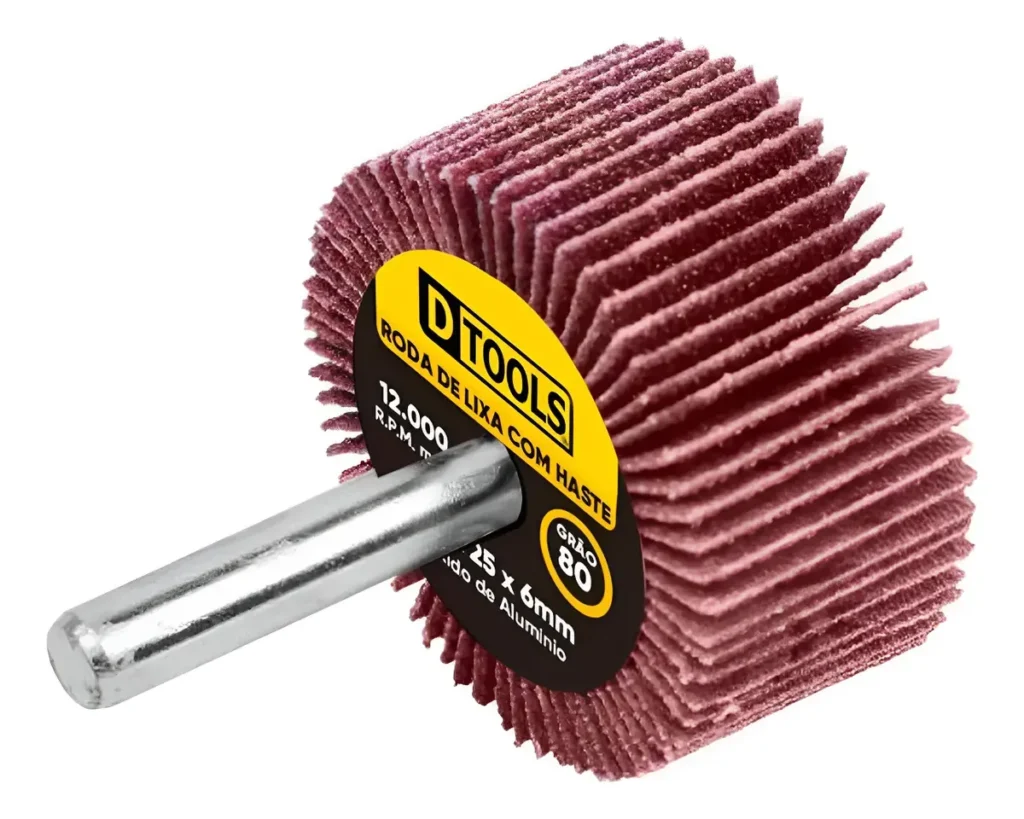 RODA DE LIXA C/HASTE 50X25MM GR80 DTOOL