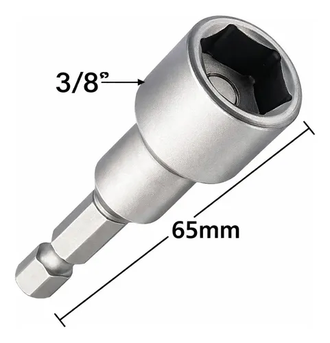 SOQUETE CANHAO MAGNETICO LONGO 3/8POLX150MM