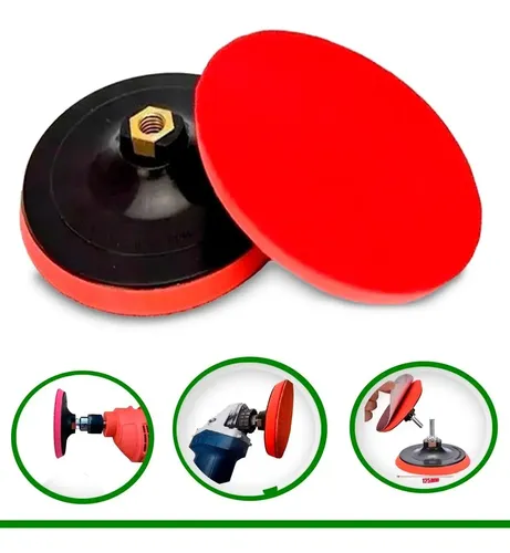SUPORTE P/ DISCO LIXA C/ VELCRO E ADAP. 100MM 4"